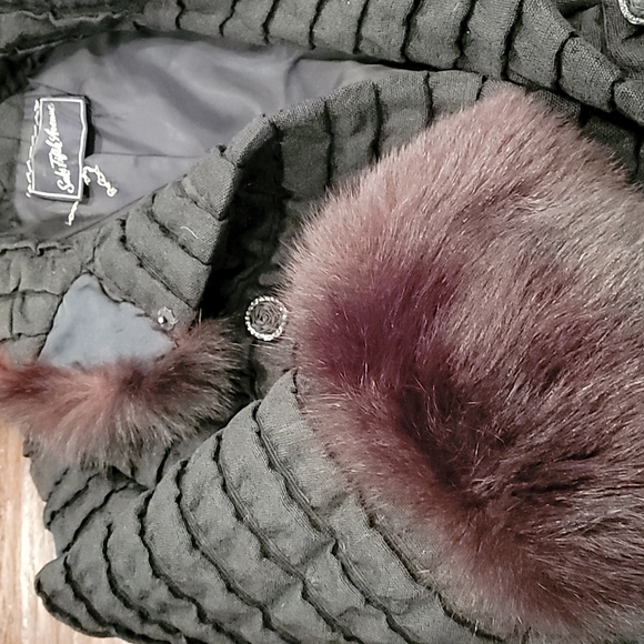 Saks Fifth Avenue Fur retro long jacket - Picture 3 of 4
